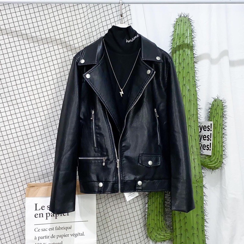 💥Siêu phẩm💥Áo khoác da biker hàng cao cấp -Hình chụp thật