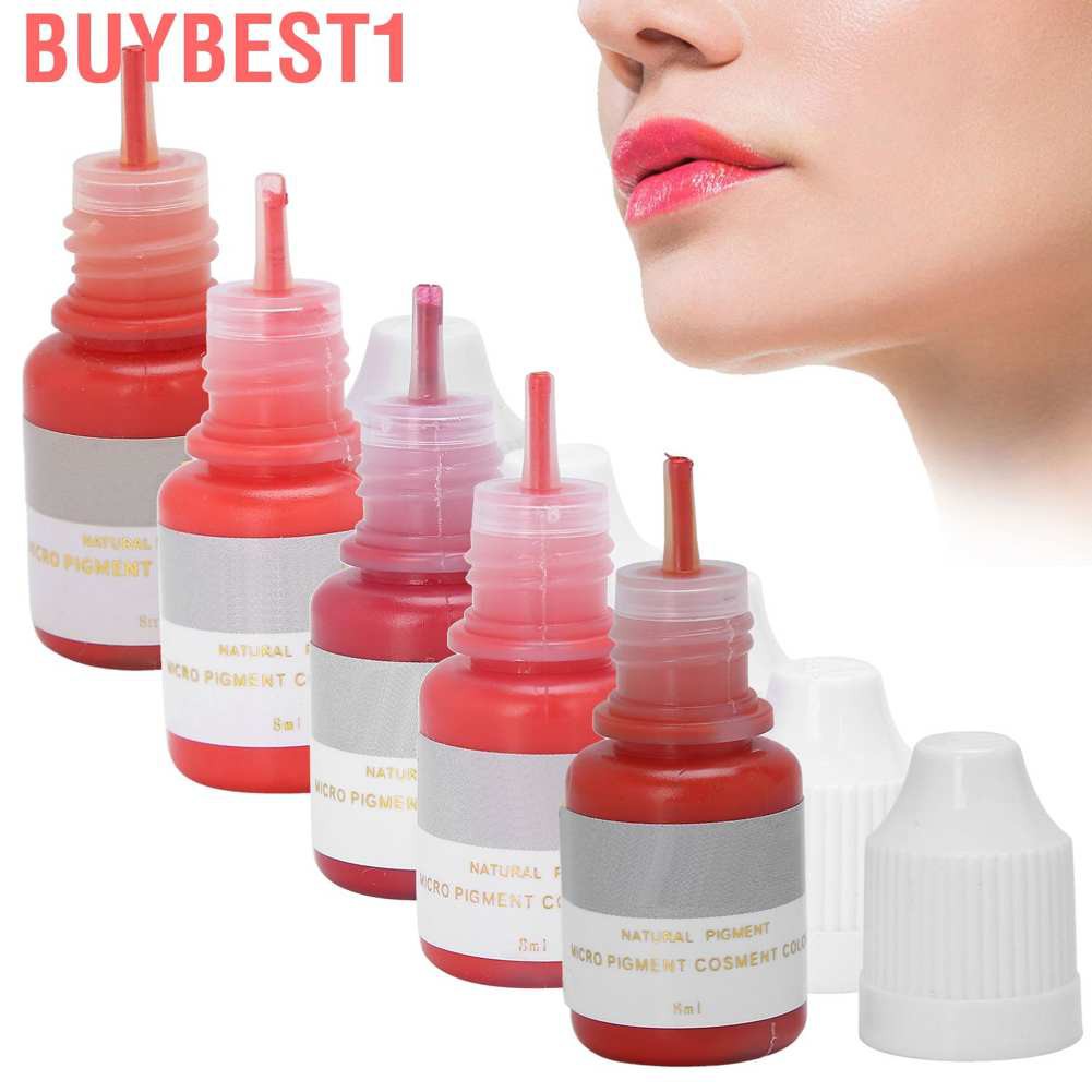 Buybest1 Fast Coloring Lip Tattoo Ink Practice Microblading Pigment Accessory for Beginner 8ml