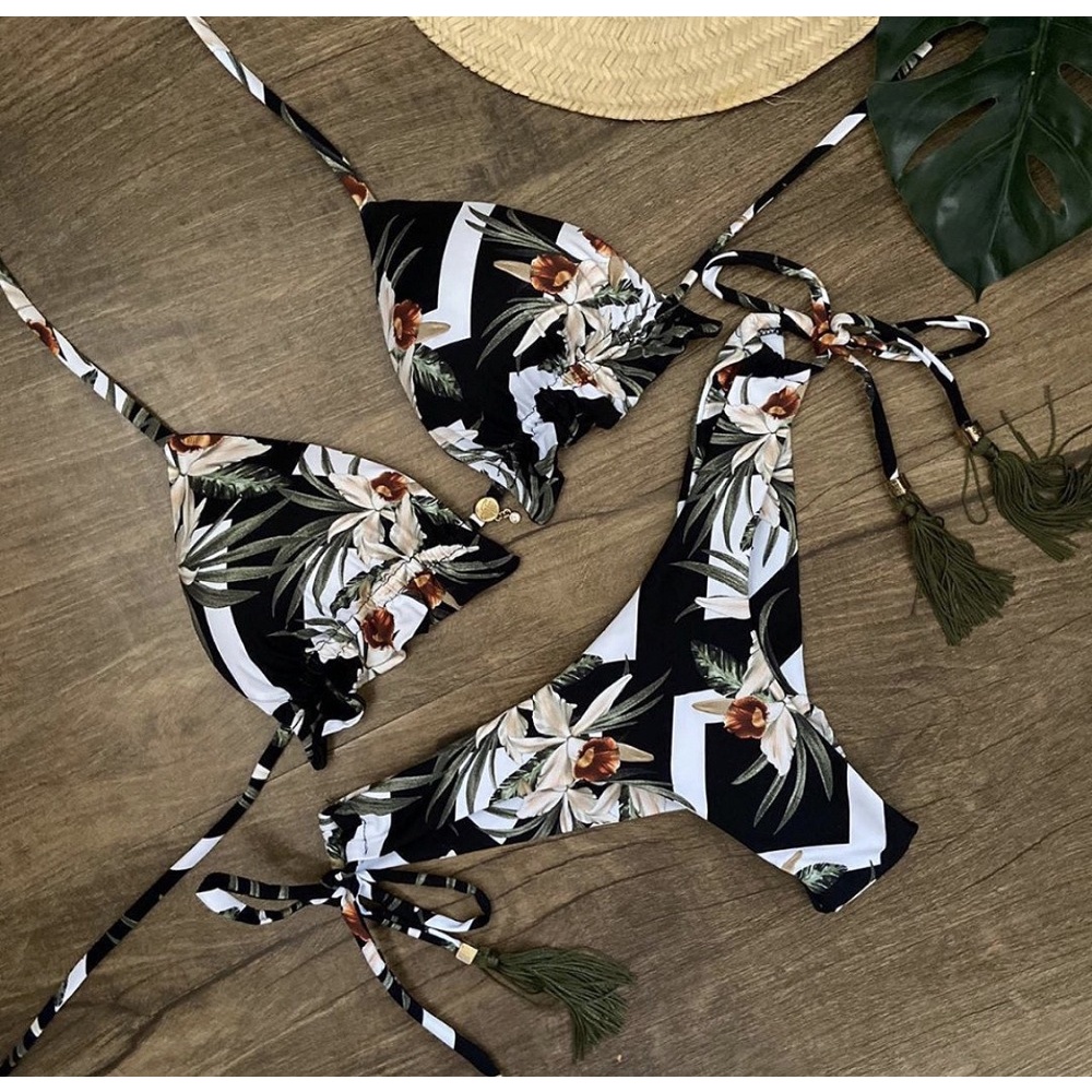 DUNEA Bikini Tua Rua In Họa Tiết Cổ Điển Y0725