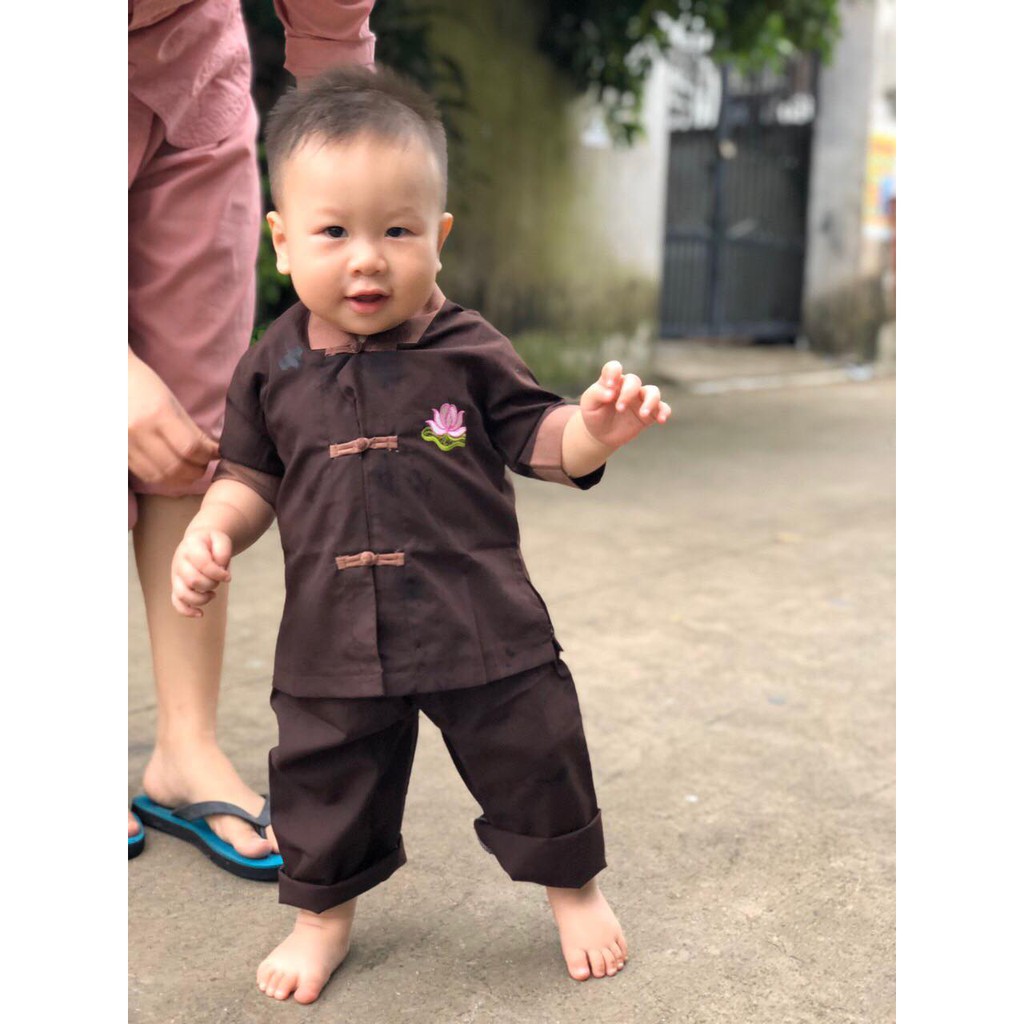 LA HÁN PHỐI BÉ GÁI- SET PHẬT TỬ ĐI LỄ CHÙA BÉ TRAI - ĐỒ LAM ĐI CHÙA