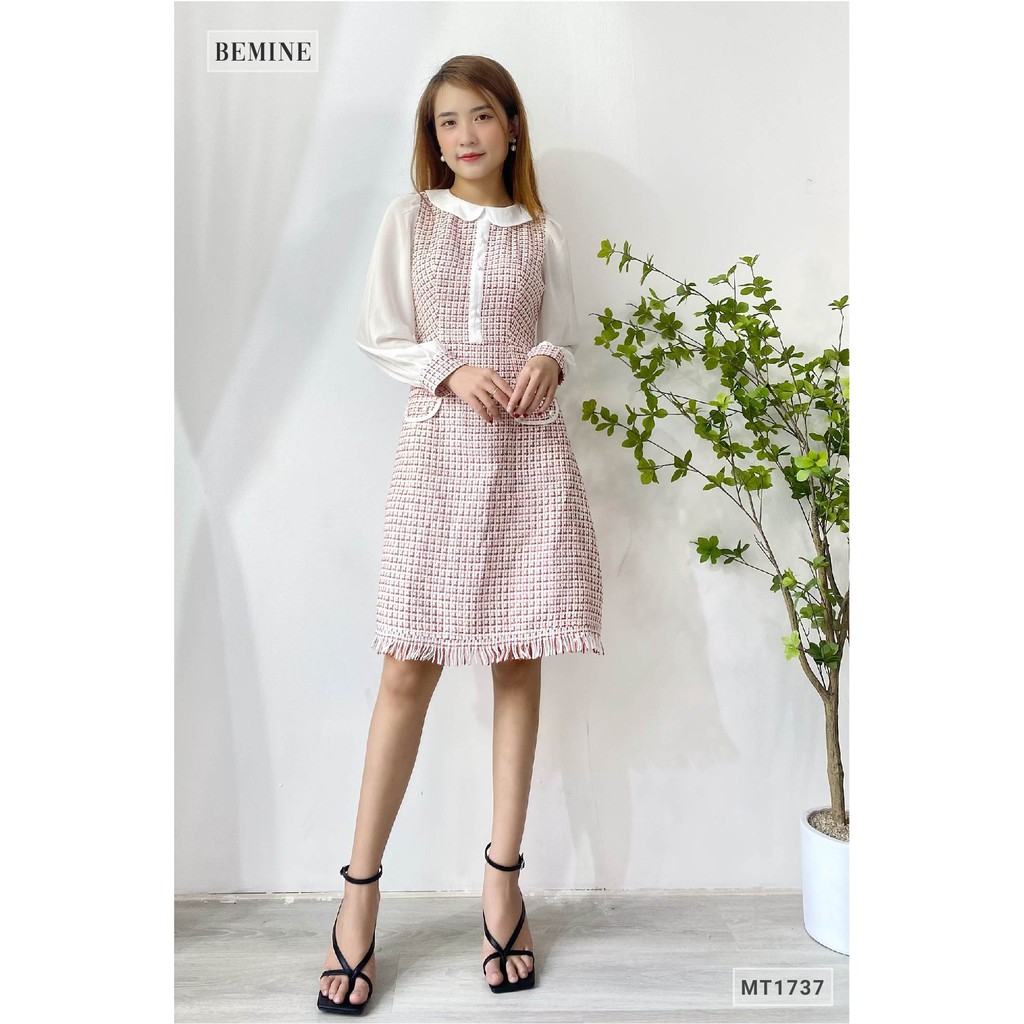Đầm caro túi đắp tay phối BEMINE MT1737DO | BigBuy360 - bigbuy360.vn