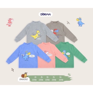 Áo cotton nỉ nhung dày Dokma cổ 3cm cho bé từ 2-6y DMA392
