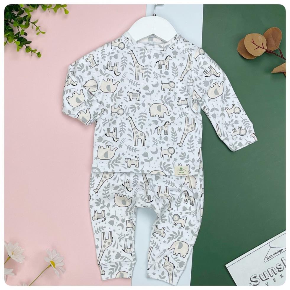 Bộ sơ sinh cotton  Bé trai  Litibaby, size 6M - 36M, dành cho bạn từ 5kg đến 14kg,