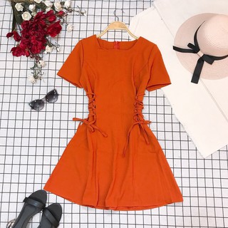 đầm rút nơ 2 bên eo siêu xinh