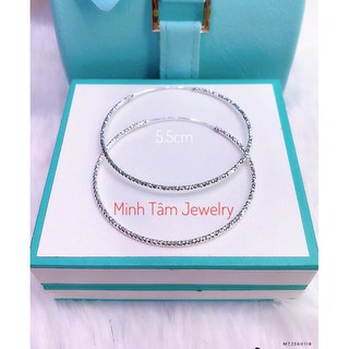 Khuyên tai vòng tàu bạc Minh Tâm Jewelry, Bông tai vòng tàu size đại bạc ta