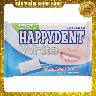 ( Lẻ 1k ) Kẹo Cao Su Trắng Răng Happydent White