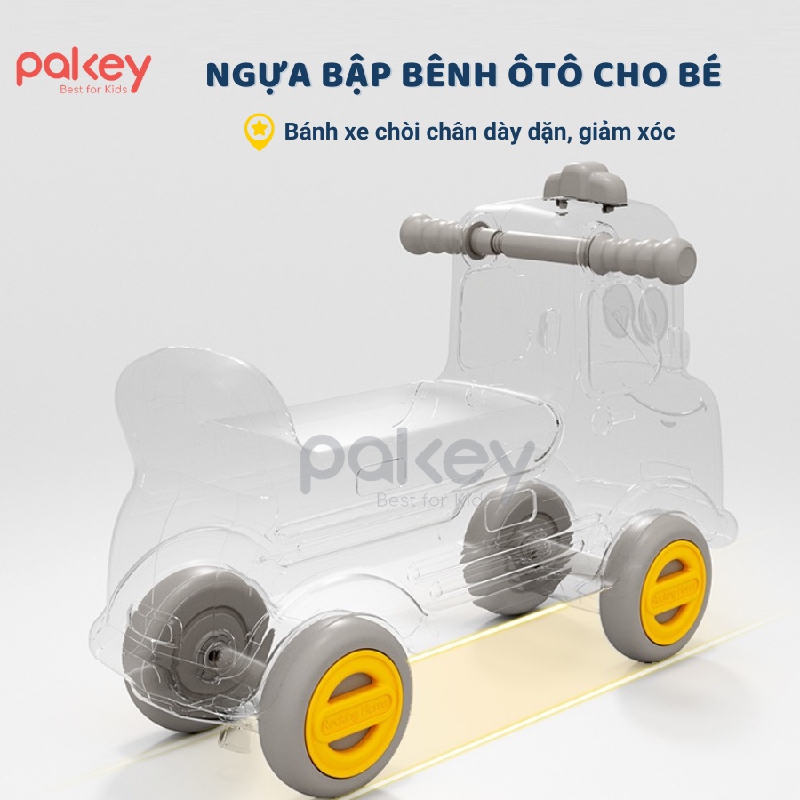 Ngựa bập bênh Pakey Ô TÔ đa năng 2 in 1, xe chòi chân cho bé chính hãng sẵn 2 màu NEW