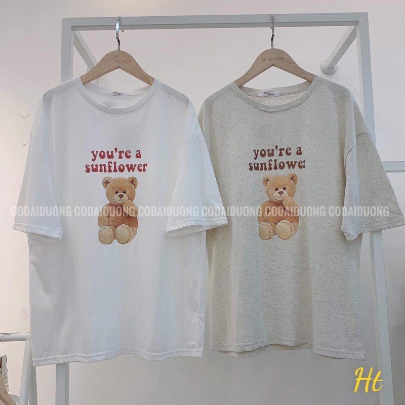 Áo phông 3D gấu nâu sùnlower H2O765