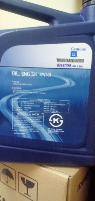 93747386 Dầu nhớt 10w40 chính  hãng GM Hàn Quốc