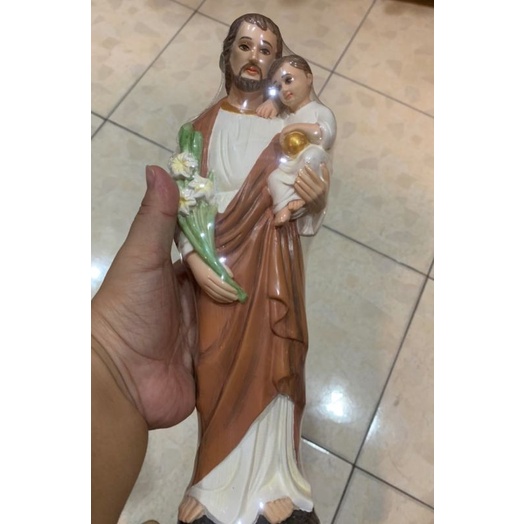 Tượng công giáo - Tượng Thánh Giuse bế Chúa mẫu Ý 30cm