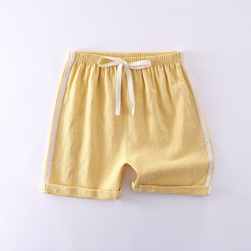 Spot 2021 summer thin children's lace up parallel bars leisure sports shorts boys and girls' pure Beach Hot Pants