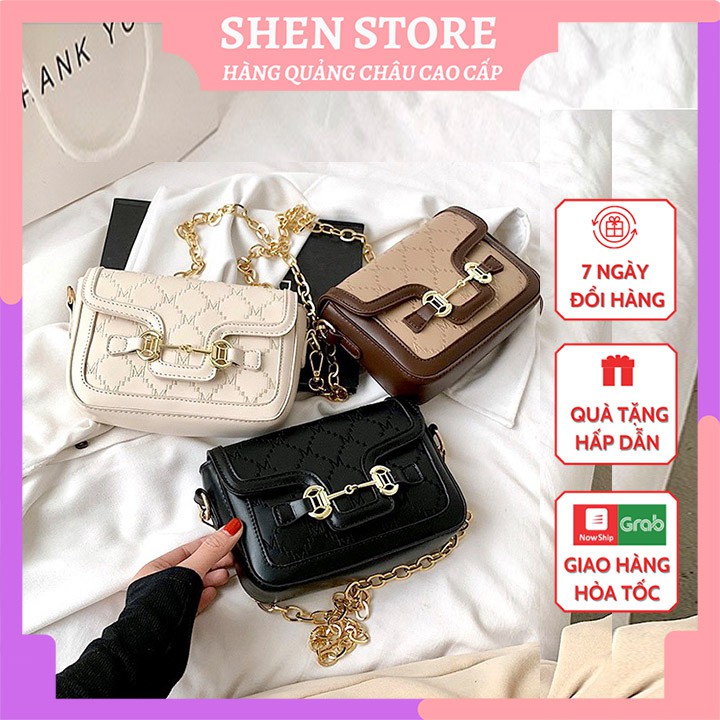 Túi đeo chéo nữ, túi xách nữ đẹp da mềm dây xích  - SHEN STORE T0429