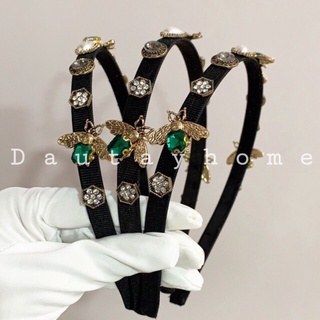 Bờm tóc / cài tóc phối đá cao cấp dáng con ong đá xanh lục đặc biệt 🍓