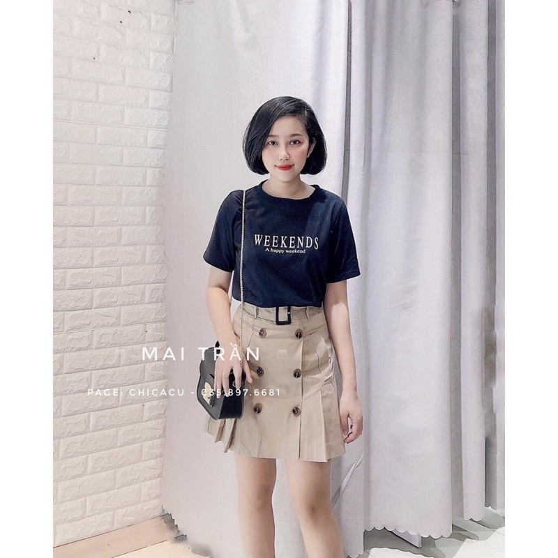 CV355 - CHÂN VÁY THÔ KÈM ĐAI PHỐI KHUY | BigBuy360 - bigbuy360.vn