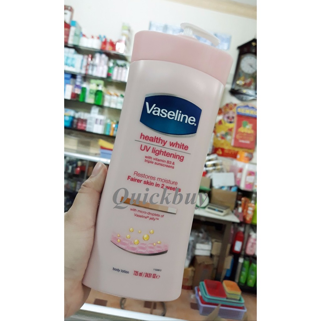 Sữa dưỡng thể Dưỡng Ẩm Trắng Da Vaseline 725ml