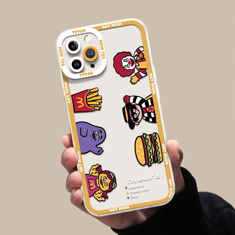 Ốp Điện Thoại Silicon TPU Mềm Trong Suốt Họa Tiết Dễ Thương Cho IPhone 13 12 Mini 11 Pro X XR XS Max SE 2020 6 6S 7 8 Plus