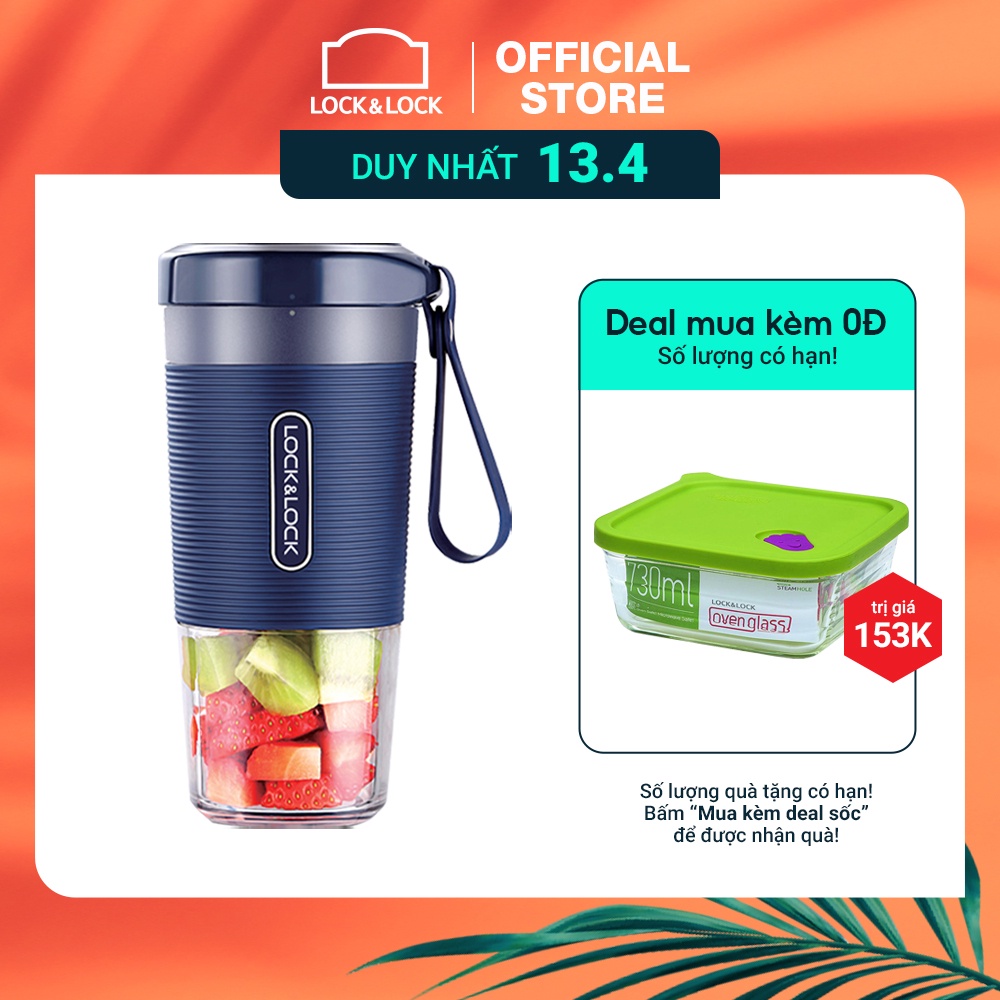 Máy xay sinh tố cầm tay Lock&Lock 300ml - Màu NAVY EJJ321NVY