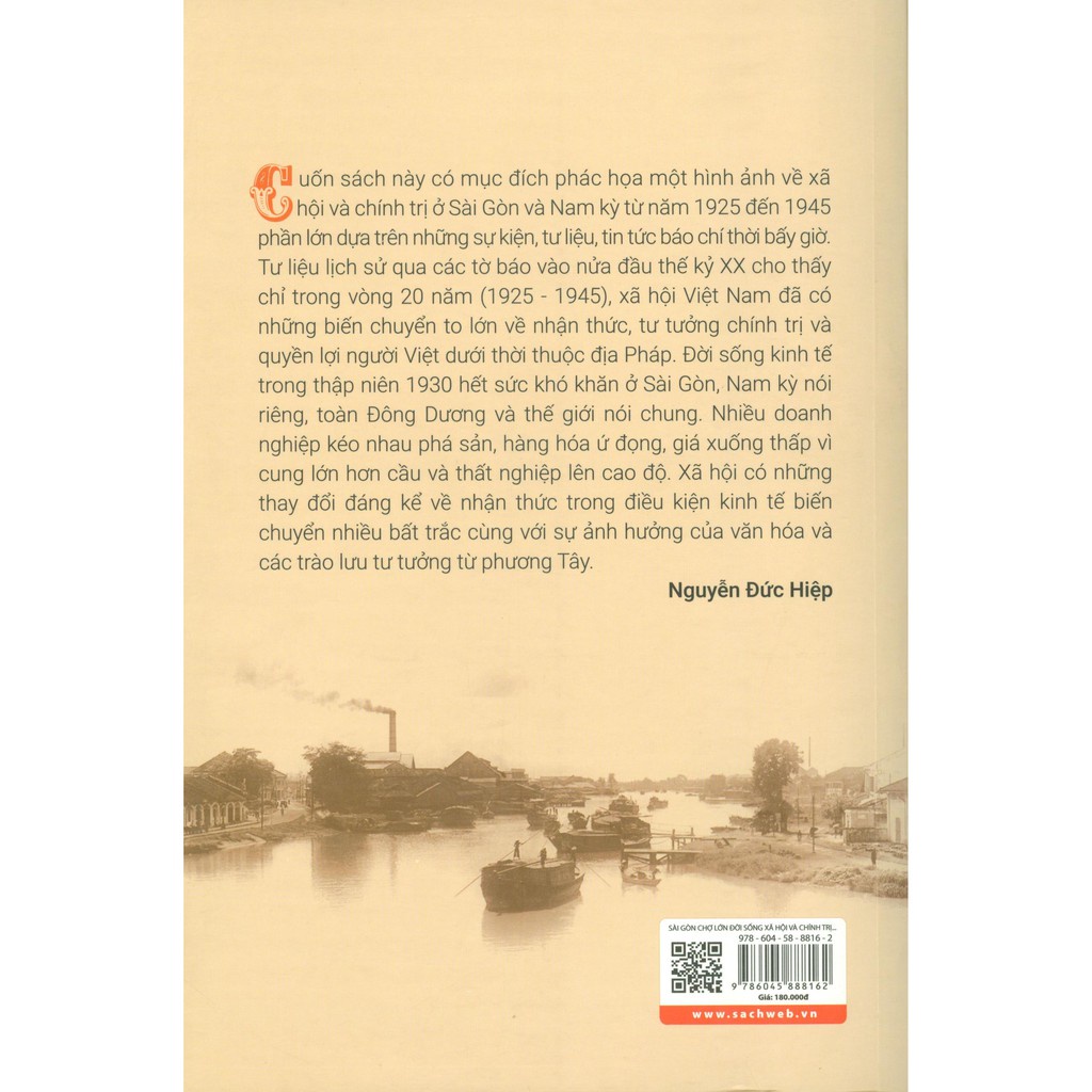 [Mã BMBAU50 giảm 7% đơn 99K] Sách Sài Gòn Chợ Lớn đời sống xã hội và chính trị qua tư liệu báo chí (1925-1945)