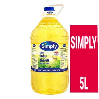Dầu Simply Đậu Nành Nguyên Chất Can 5L
