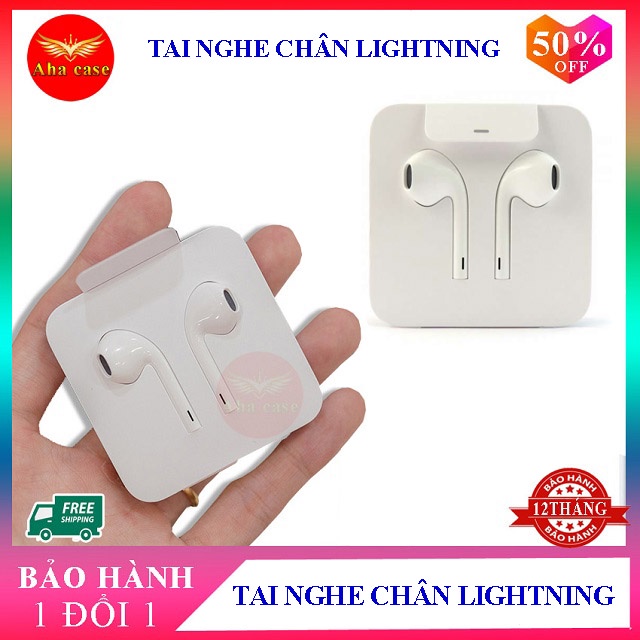 Tai Nghe dây jack cắm Lightning dùng cho 7, 7 Plus, 8, 8 Plus, X, Xr,  Xs max, 11, 11 pro, 11, 12, 13 pro max