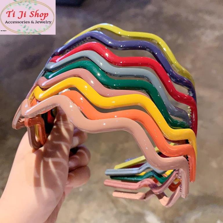Băng đô cài tóc kiểu dáng gợn sóng phong cách Hàn Quốc dễ thương cho nữ