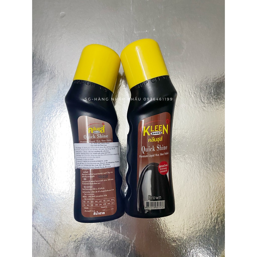 Xi đánh giầy nước Kleen 75ml - Thái Lan