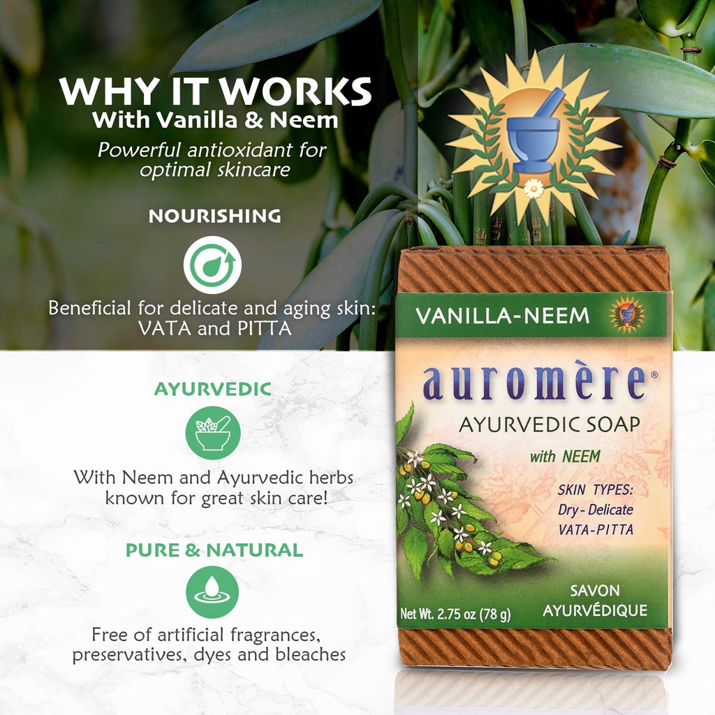 Ayurvedic Soap with organic NEEM - Xà phòng Ayurvedic với NEEM hữu cơ