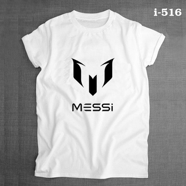 Áo Thun Nam Tay Ngắn Cổ Tròn In Chữ MESSI DLX