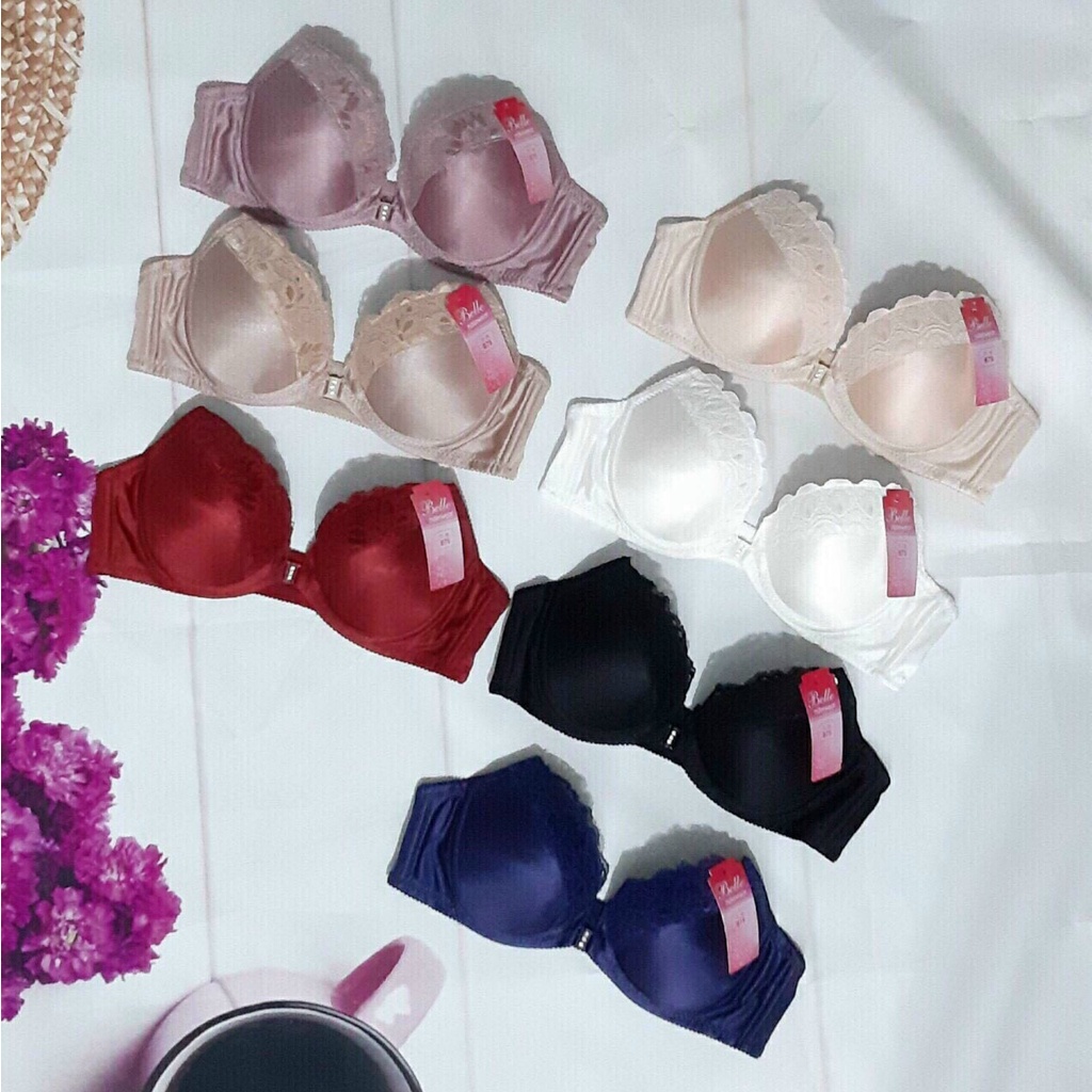 ÁO LÓT BELLE CÀI TRƯỚC PHỐI REN MÚT ĐÚC MÕNG CÚP NỮA NGỰC - My Loan 42