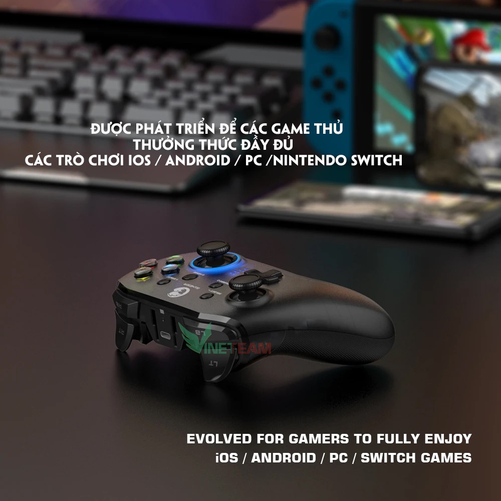 Gamesir T4 Pro - tay cầm chơi game không dây 5in1 hỗ trợ Switch/ PC/ Android/ iOS/ Macbook -dc4117 | BigBuy360 - bigbuy360.vn