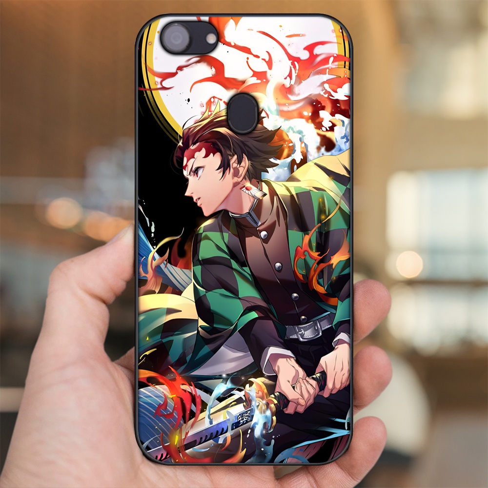 Ốp lưng Oppo F5, F5 Youth, F7 viền đen in hình Tanjiro Kimetsu No Yaiba