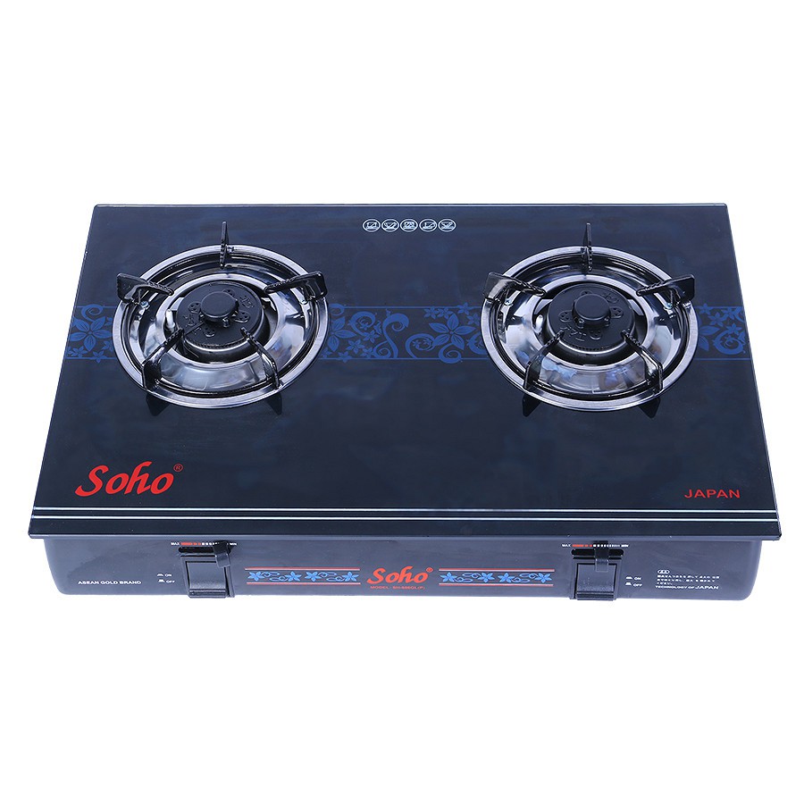 Bếp gas đôi mặt kính IC nút nhấn Soho -688GL,Gía chỉ bằng 1/3 sản nhập khẩu, Chất lượng tương đướng