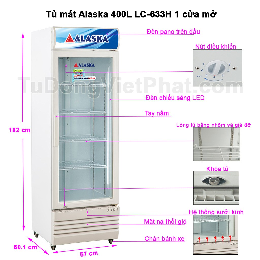 Tủ Mát ALASKA 400 Lít LC-633H (Miễn phí giao tại HCM-ngoài tỉnh liên hệ shop)