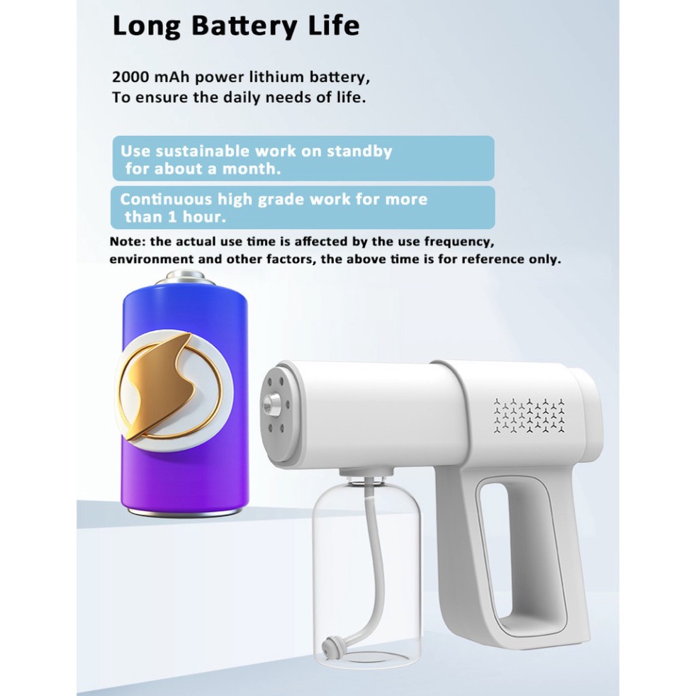 Bình phun khử khuẩn K5 pro  Tặng bột cloramin b khử khuẩn  bình xịt khử trùng không dây cầm tay, dùng pin sạc