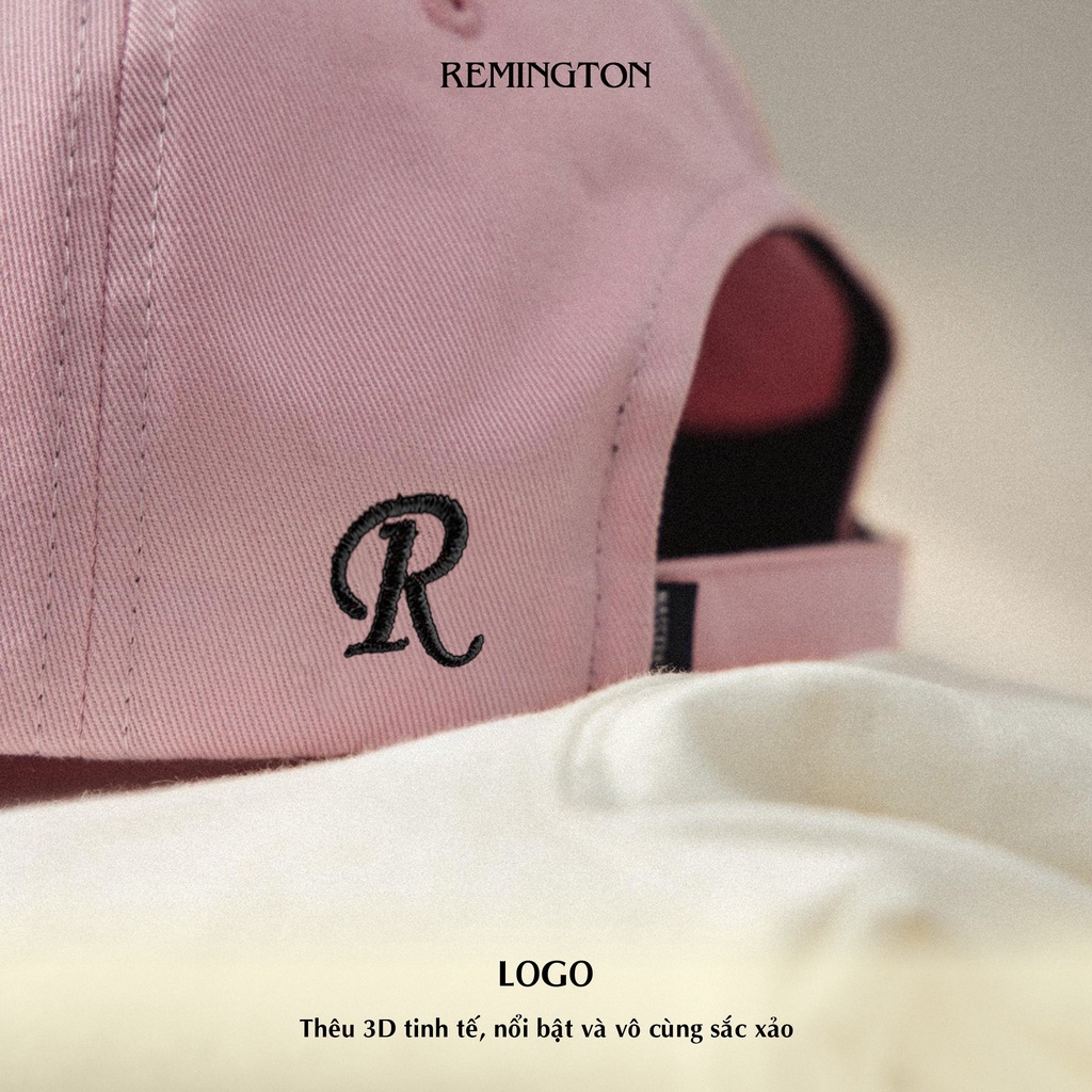 Mũ lưỡi trai nam nữ Ballcap vải kaki coton 100% thương hiệu Remington