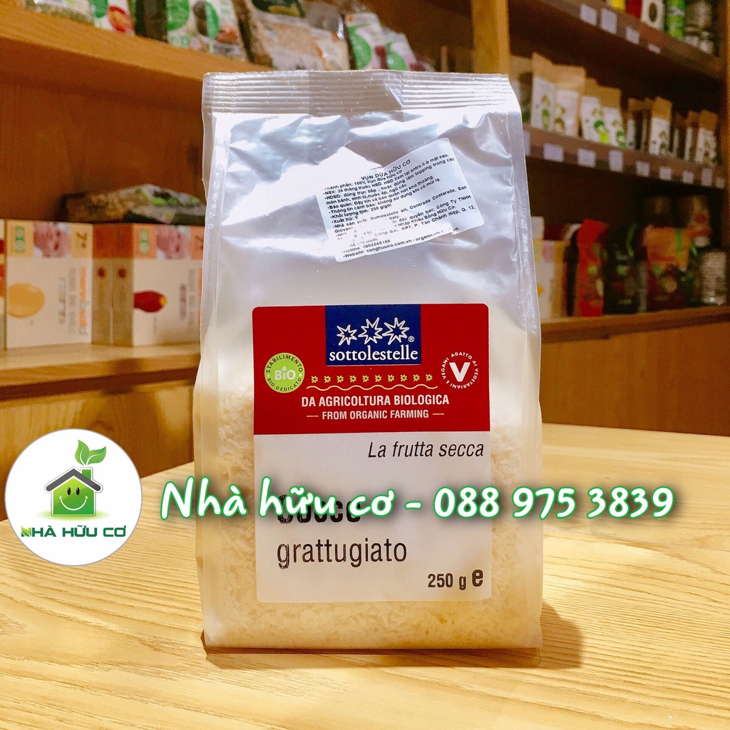 Vụn dừa hữu cơ 250g/100g/50g SOTTOLESTELLE - Date: 13/10/2023 - Nhà hữu cơ