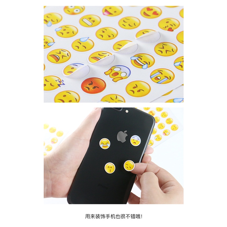 Tem sticker hình emoji nhiều biểu tượng cảm xúc