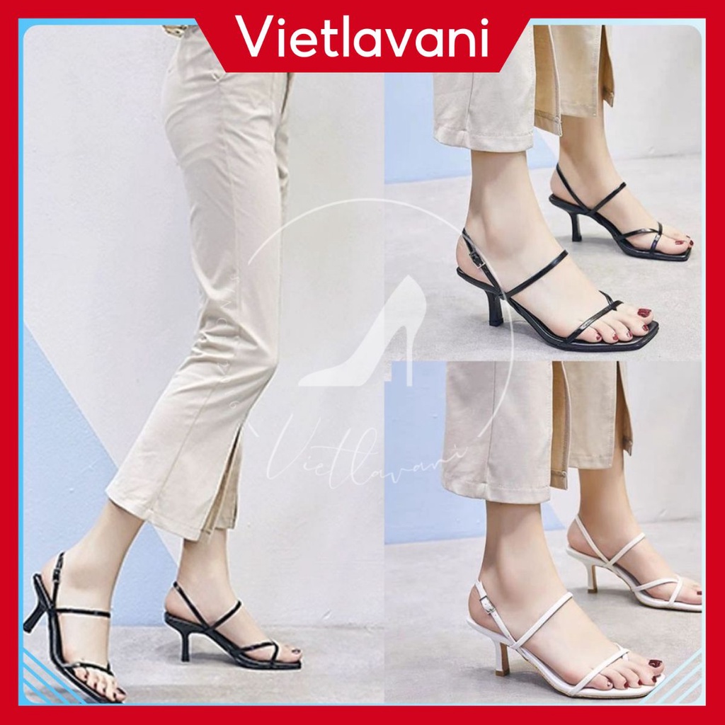 Sandal nữ thời trang cao 5CM mã LTS11 hàng chuẩn form 2 màu đen và trắng