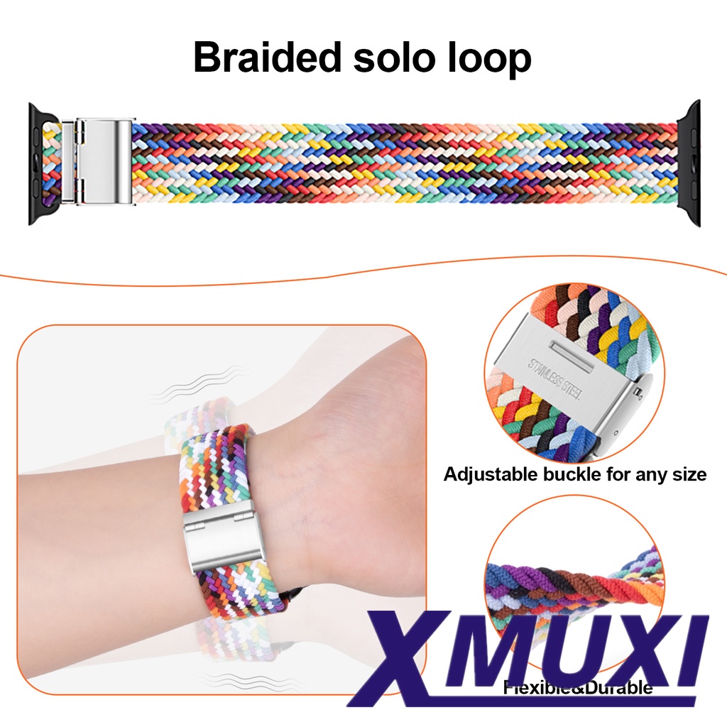 Dây Đeo Nylon Thay Thế Cho Đồng Hồ Thông Minh Apple Watch Series 7 / SE / 6 / 5 / 4 / 3 / 2 / 1 49mm 45mm 41mm