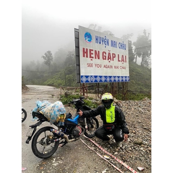 Áo mưa 2 lớp cao cấp Pole Racing Hàn Quốc