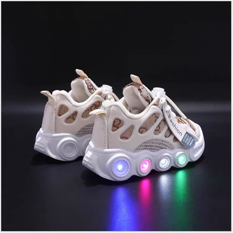 Giày thể thao có đèn led cho bé trai bé gái êm chân thoáng khí chống trơn trượt mã mới LED179