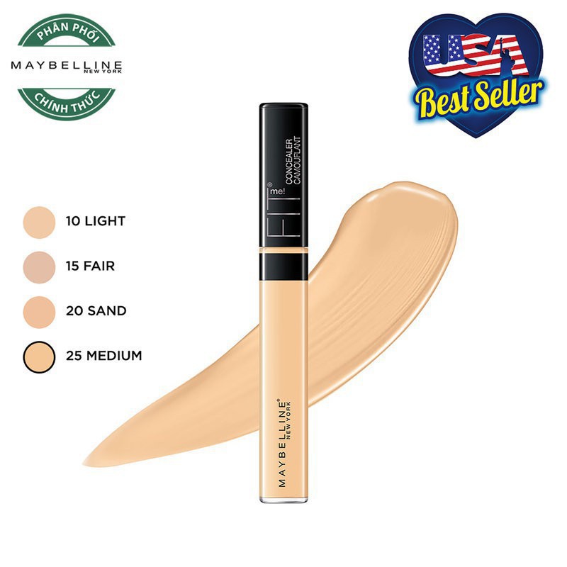 Che Khuyết Điểm Mịn Lì Fit Me Maybelline 25 Medium Fit Me Concealer 6.8ml