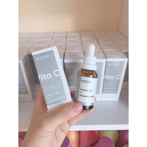 Serum Vitamin C 16% Drceutics và Basic vitamin C 12% Drceutics ngừa lão hóa sáng da mờ thâm