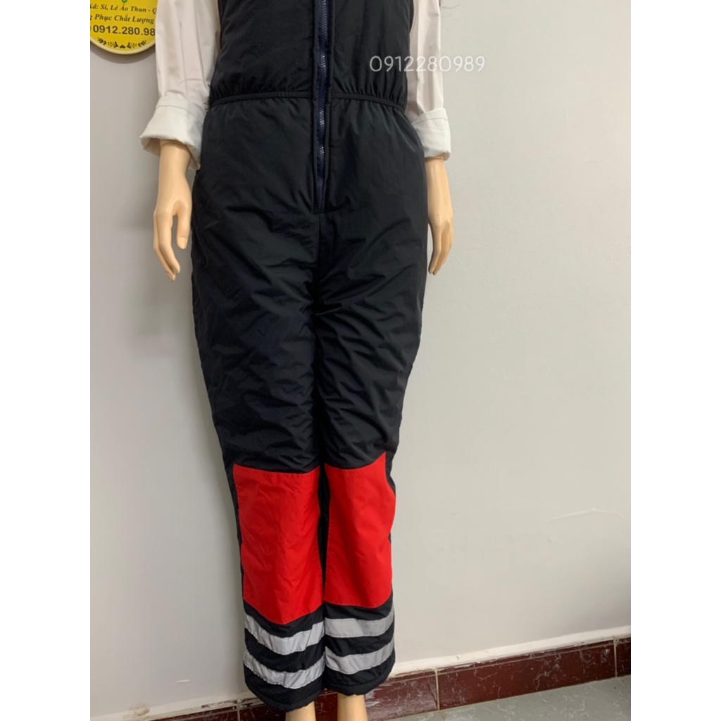 Yếm bảo hộ trong kho đông lạnh -35 độ dày dặn ấm áp _ Hình chụp thật