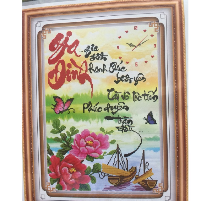 tranh thêu gia đình