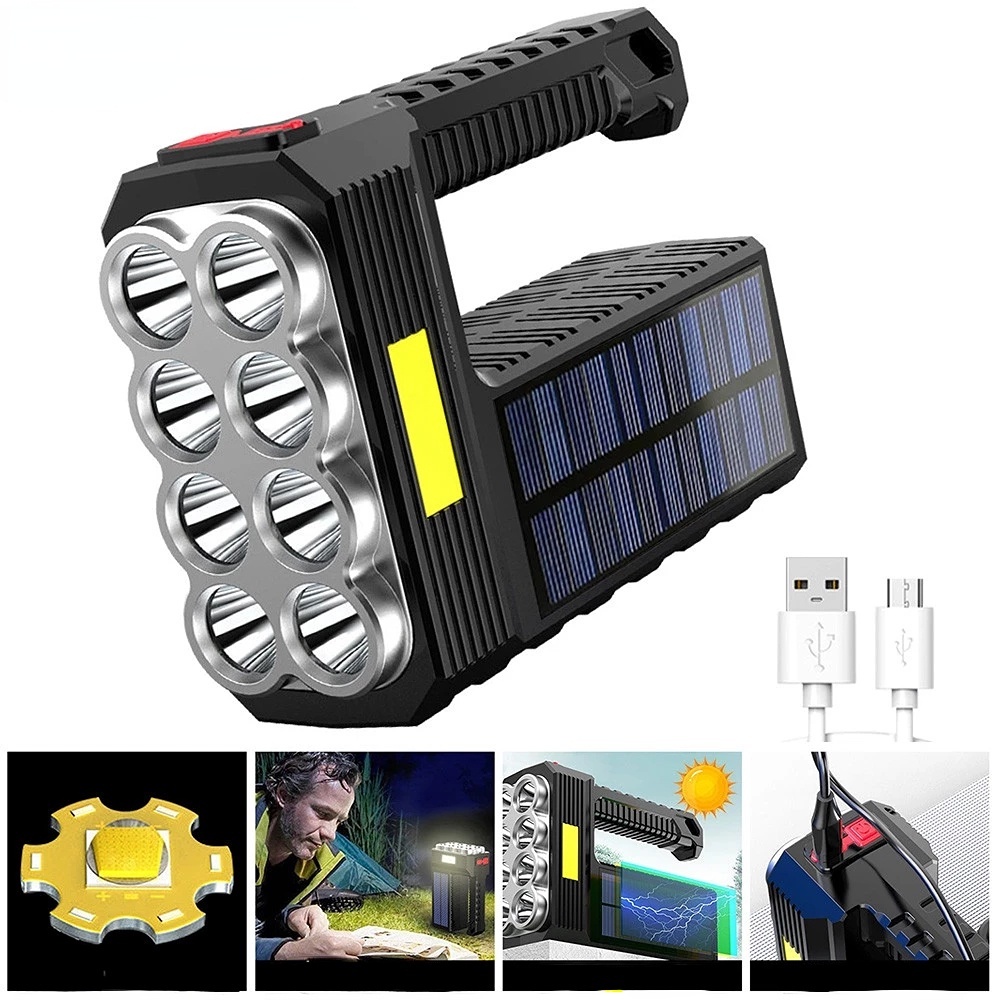 Đèn LED Năng Lượng Mặt Trời Chống Thấm Nước Đa Năng Kèm Sạc USB Tiện Dụng Cho Hoạt Động Ngoài Trời
