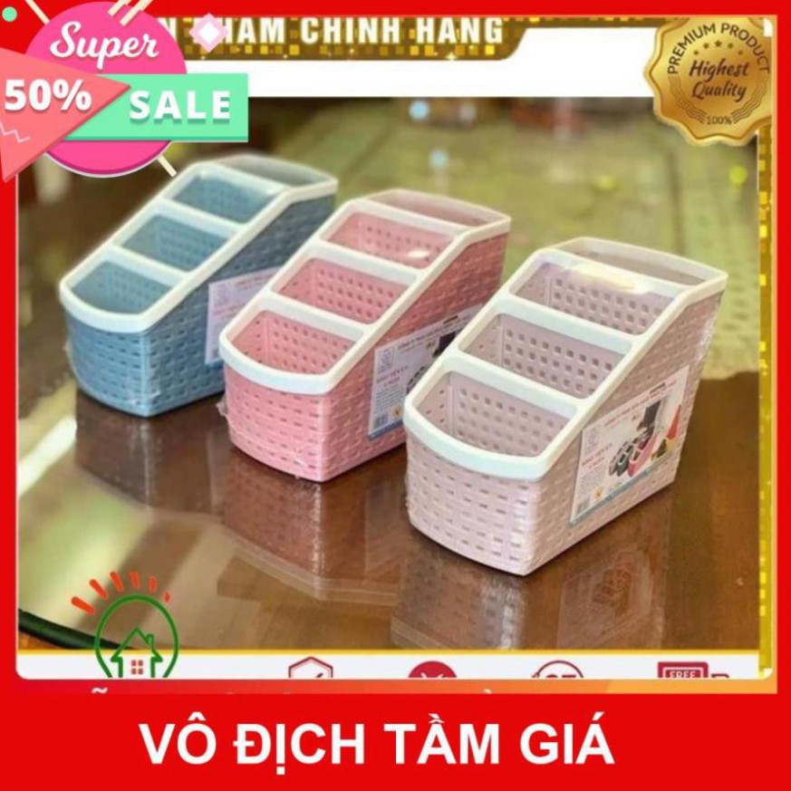 [ Bán giá gốc ] Khay nhựa tiện ích 4 ngăn, để bàn, đựng đồ, khay nhựa 4 ngăn, đựng bút, đồ dùng đa năng