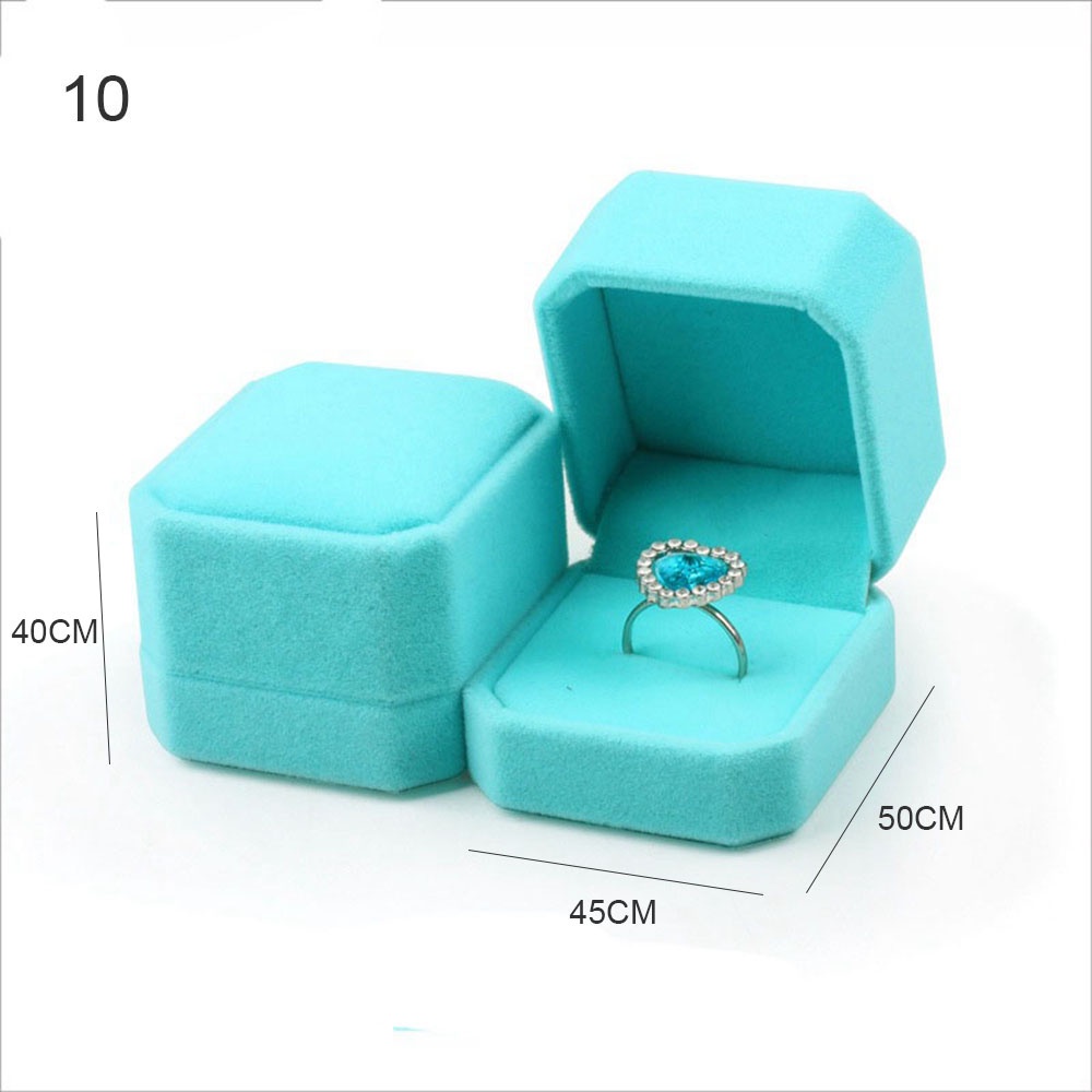 Hộp đựng trang sức 10 màu bằng vải nhung chất lượng cao