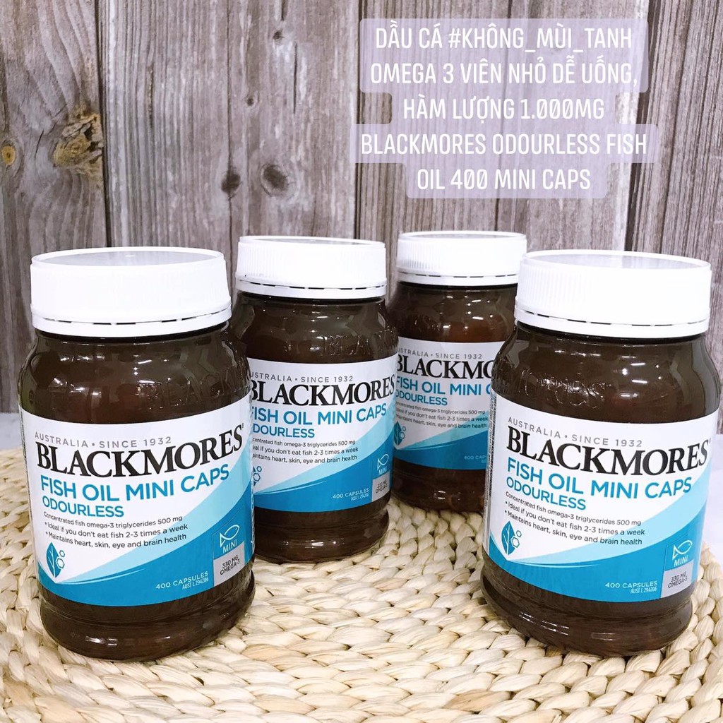 Dầu cá Blackmores Fish Oil Mini Caps Odourless 400 viên ( không mùi ) | BigBuy360 - bigbuy360.vn