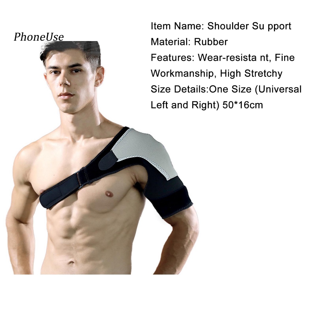 Đai Đeo Vai Trái / Phải Bằng PU Hỗ Trợ Giảm Đau Khớp Vai Có Thể Tháo Rời Cho Người Lớn